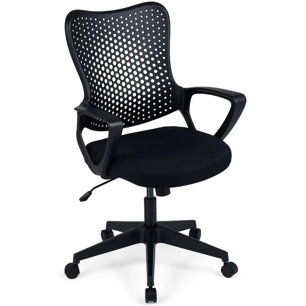Ergonomic Office Chair Height Adjustable Computer Desk Chair with Breathable Butterfly Back-Black - Black - Ergonomic
