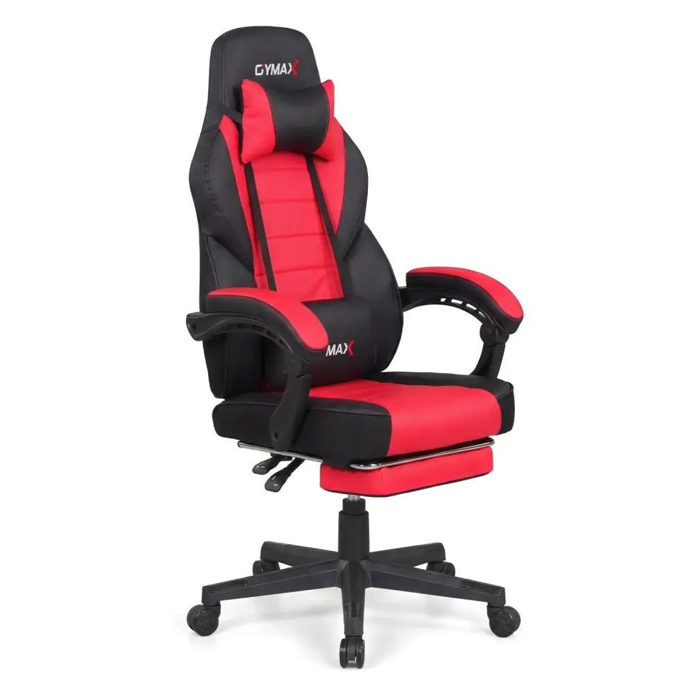 Ergonomic Video Game Chair with Headrest and Reclining Backrest-Red - Red - Gaming Chairs