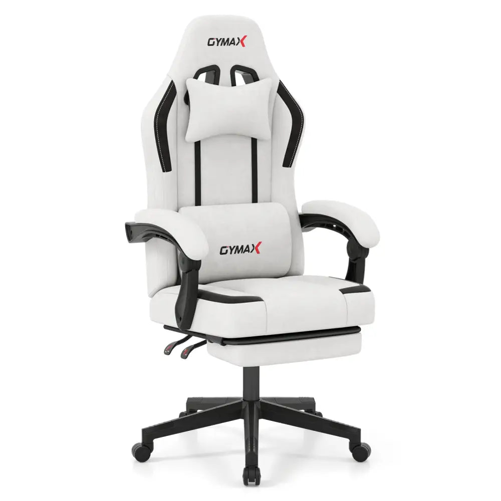 Ergonomic Video Game Chair with Headrest for Home Office-Gray - Gray - Gaming Chairs