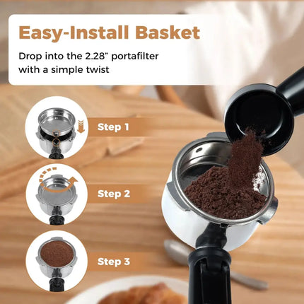 Espresso Machine 20 Bar Compact Stainless Steel Coffee Maker with Milk Frother-Silver Costway