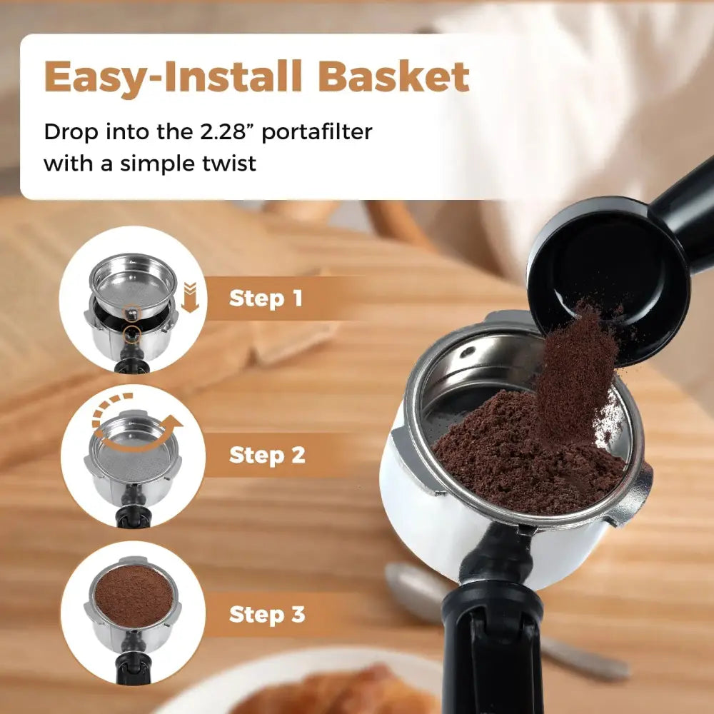 Espresso Machine 20 Bar Compact Stainless Steel Coffee Maker with Milk Frother-Silver Costway
