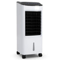 Evaporative Portable Air Cooler Fan Humidifier with Remote Control for Home and Office - Black & White - Air Coolers