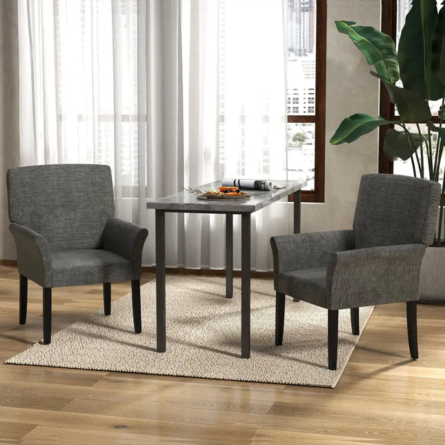Executive Guest Chair Reception Waiting Room Arm Chair-Gray - Gray - Accent Chairs