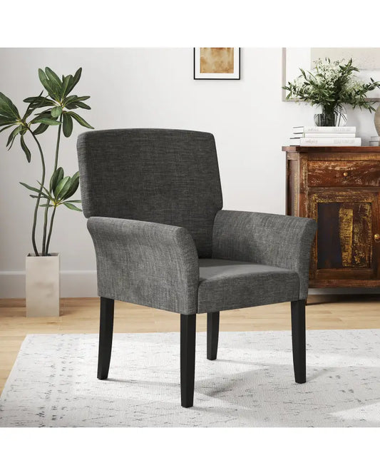 Executive Guest Chair Reception Waiting Room Arm Chair-Gray - Gray - Accent Chairs