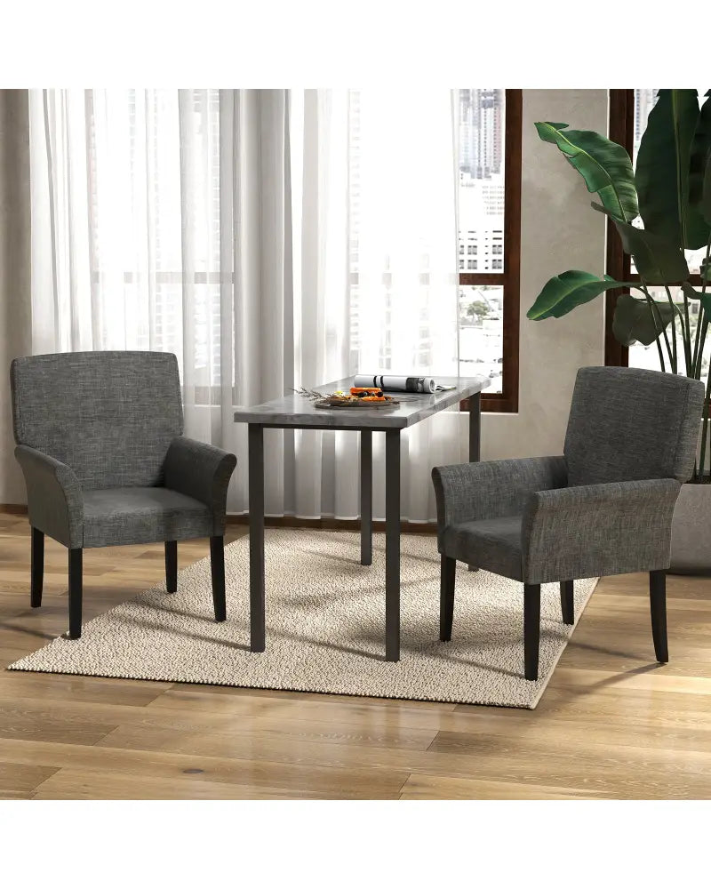 Executive Guest Chair Reception Waiting Room Arm Chair-Gray - Gray - Accent Chairs