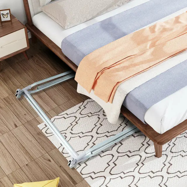 Extendable Foldable Heavy Duty Clothing Rack with Hanging Rod - Silver - Clothing & Closet Storage