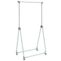 Extendable Foldable Heavy Duty Clothing Rack with Hanging Rod - Silver - Clothing & Closet Storage