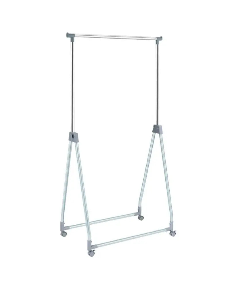 Extendable Foldable Heavy Duty Clothing Rack with Hanging Rod - Silver - Clothing & Closet Storage