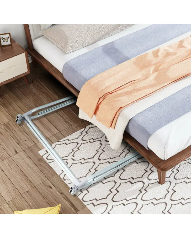 Extendable Foldable Heavy Duty Clothing Rack with Hanging Rod - Silver - Clothing & Closet Storage