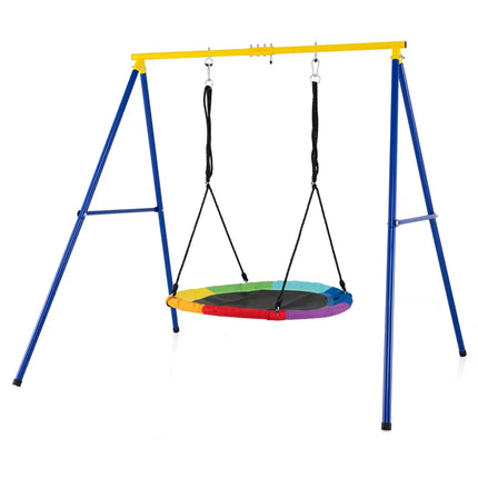 Extra Large Heavy Duty A-Frame Steel Swing Stand - Blue - Swing & Playsets