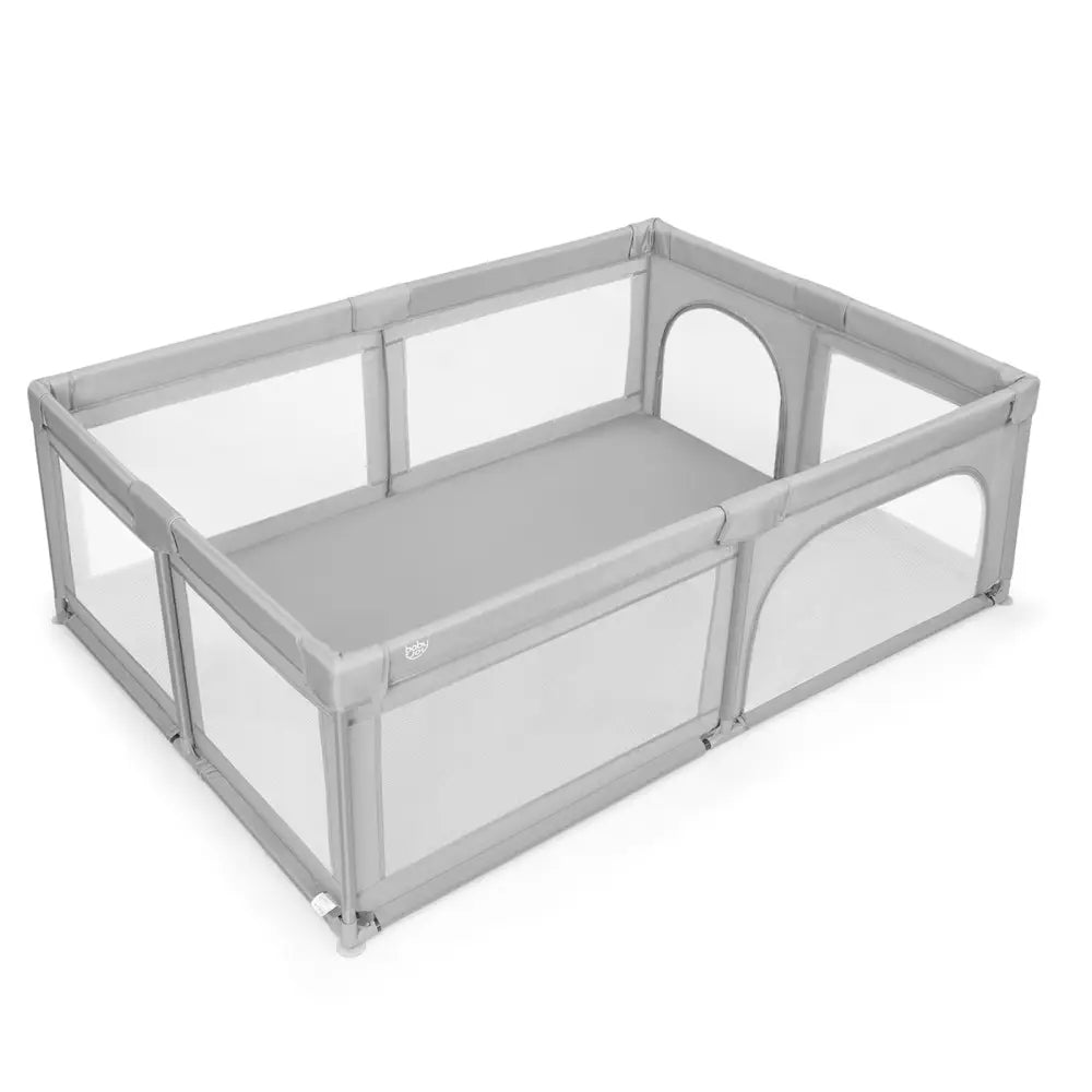 Extra-Large Safety Baby Fence with 50 Ocean Balls-Gray - Gray - Baby Playpen & Playards