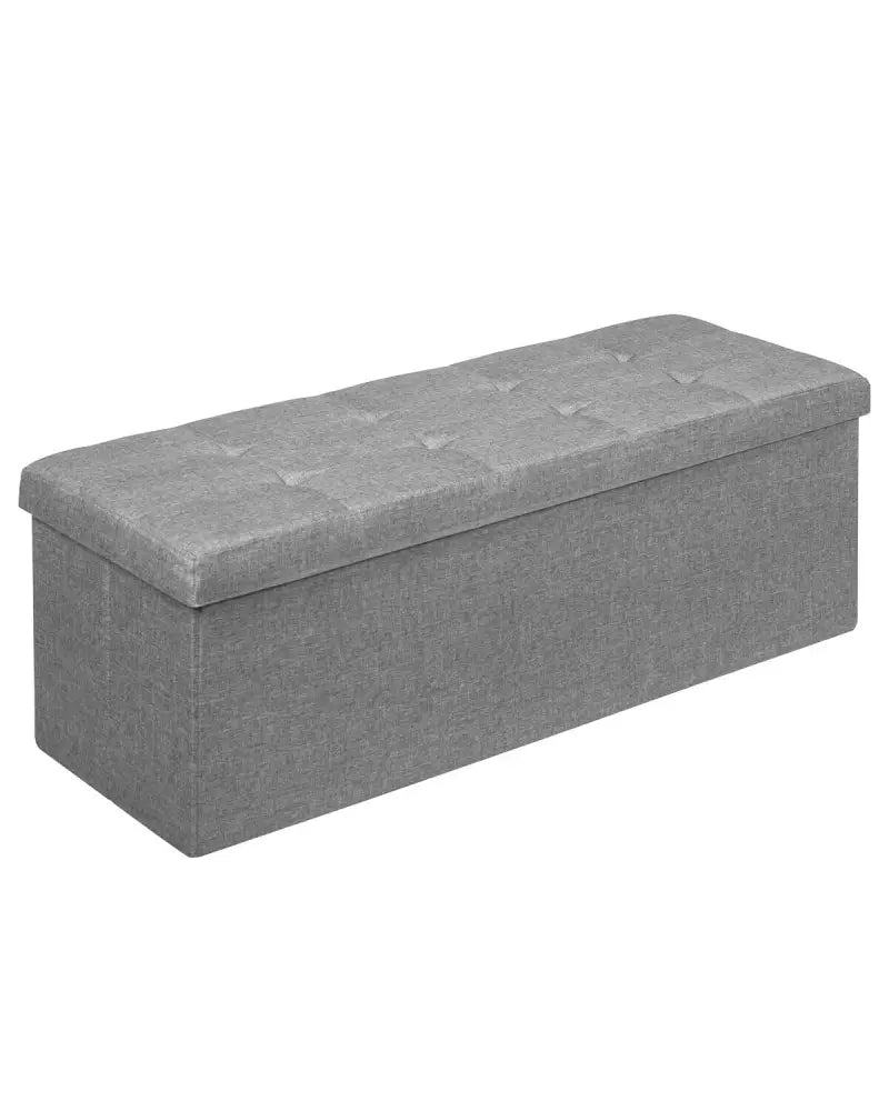 Fabric Folding Storage with Divider Bed End Bench-Light Gray - Light Gray - Shoe Racks & Storage Benches