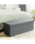 Fabric Folding Storage with Divider Bed End Bench-Light Gray - Light Gray - Shoe Racks & Storage Benches