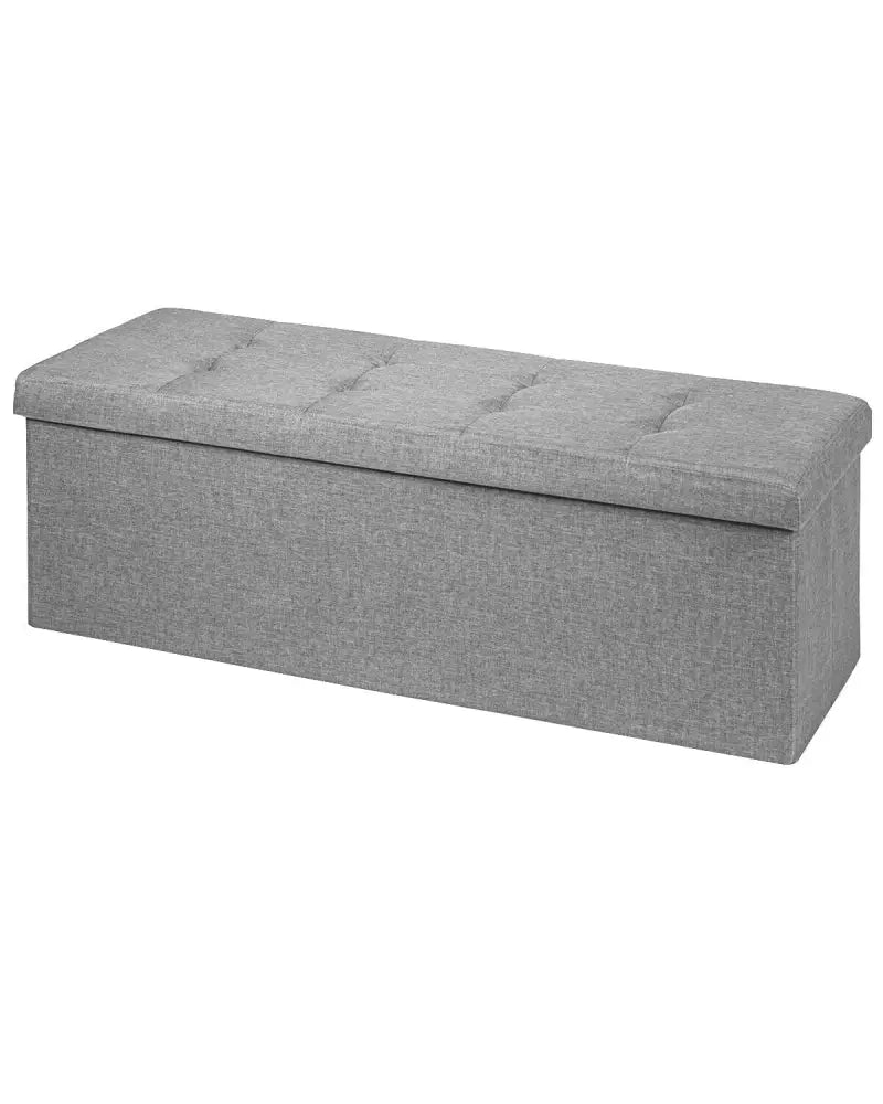Fabric Folding Storage with Divider Bed End Bench-Light Gray - Light Gray - Shoe Racks & Storage Benches