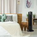 Fantask 35W 28 Inch Quiet Bladeless Oscillating Tower Fan-Black Costway