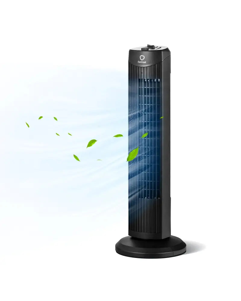 Fantask 35W 28 Inch Quiet Bladeless Oscillating Tower Fan-Black - Black - Fans