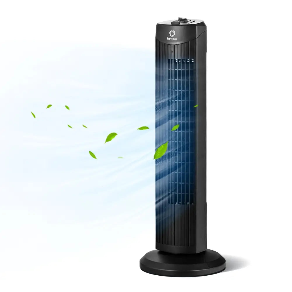 Fantask 35W 28 Inch Quiet Bladeless Oscillating Tower Fan-Black - Black - Fans