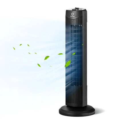 Fantask 35W 28 Inch Quiet Bladeless Oscillating Tower Fan-Black Costway