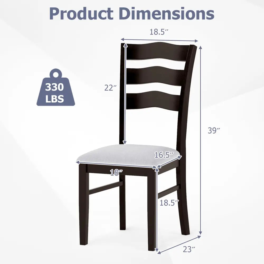 Farmhouse Dining Chairs Set of 2 Modern Kitchen Chairs with Elegant Hollowed backrest-Gray - Gray - Dining Chairs
