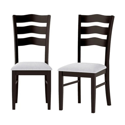 Farmhouse Dining Chairs Set of 2 Modern Kitchen Chairs with Elegant Hollowed backrest-Gray - Gray - Dining Chairs