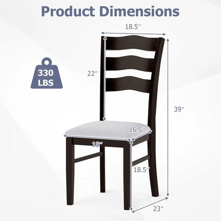 Farmhouse Dining Chairs Set of 2 Modern Kitchen Chairs with Elegant Hollowed backrest-Gray - Gray - Dining Chairs
