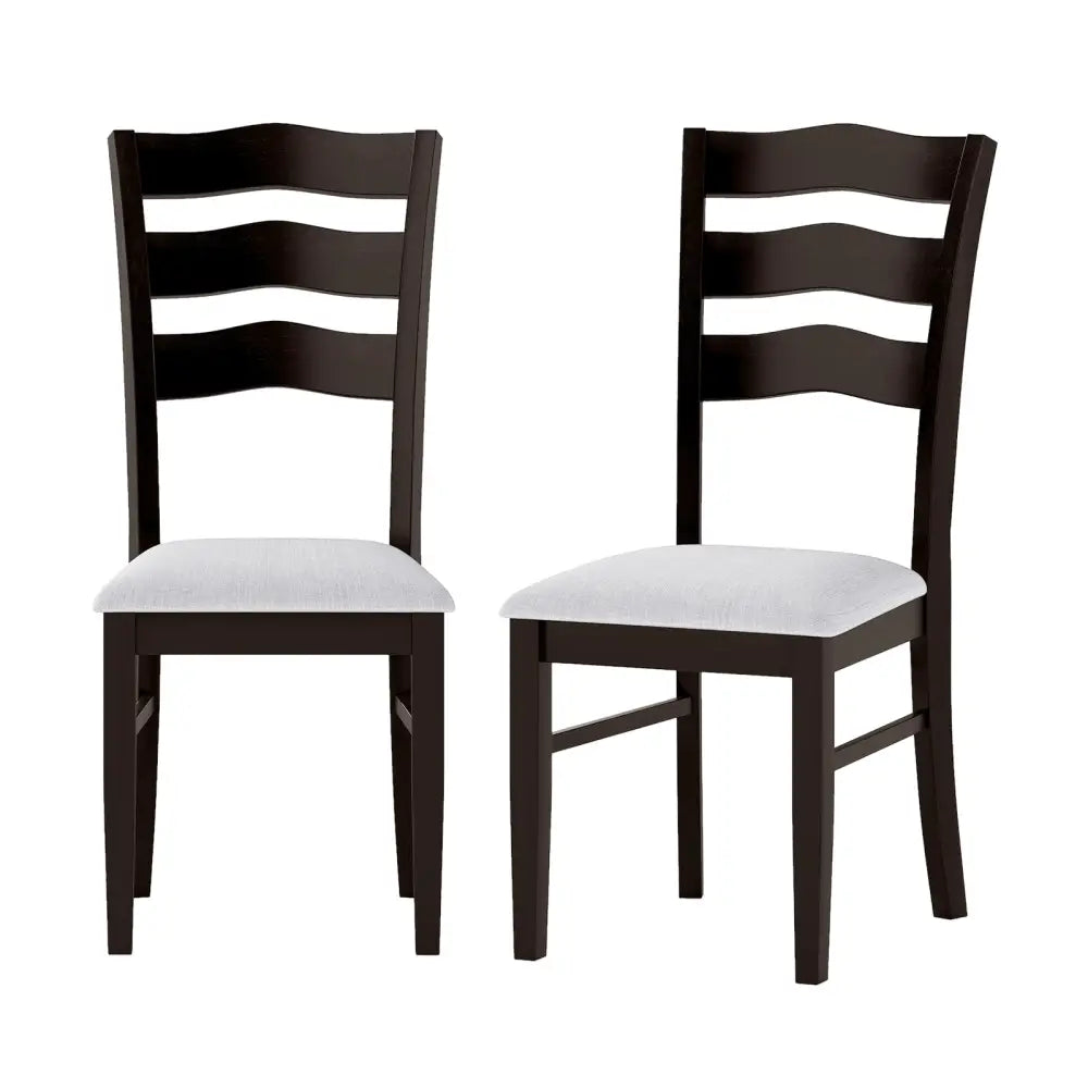 Farmhouse Dining Chairs Set of 2 Modern Kitchen Chairs with Elegant Hollowed backrest-Gray - Gray - Dining Chairs