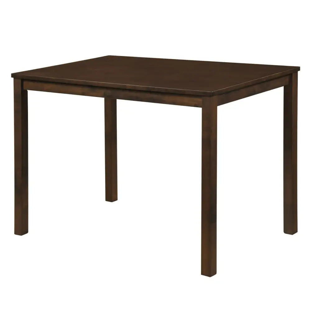 Farmhouse Kitchen Table for 4 with Solid Rubber Wood Frame for Dining Room-Brown - Brown - Dining Tables