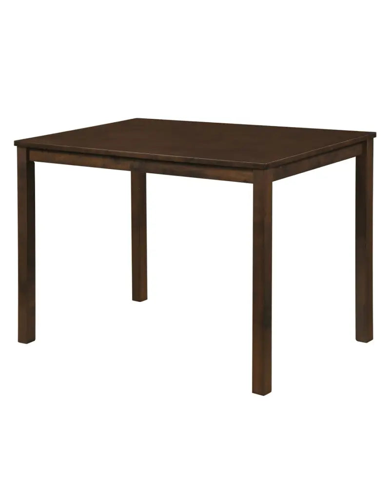 Farmhouse Kitchen Table for 4 with Solid Rubber Wood Frame for Dining Room-Brown - Brown - Dining Tables