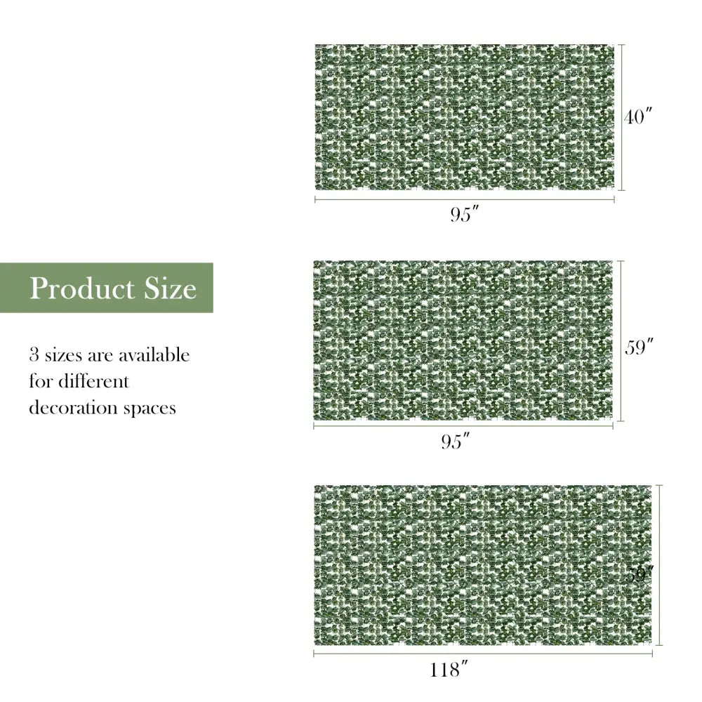 Faux Ivy Leaf Decorative Privacy Fence-59 x 118 Inch - Green - Outdoor Privacy Screens