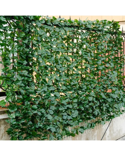 Faux Ivy Leaf Decorative Privacy Fence-59 x 95 Inch - Green - Outdoor Privacy Screens