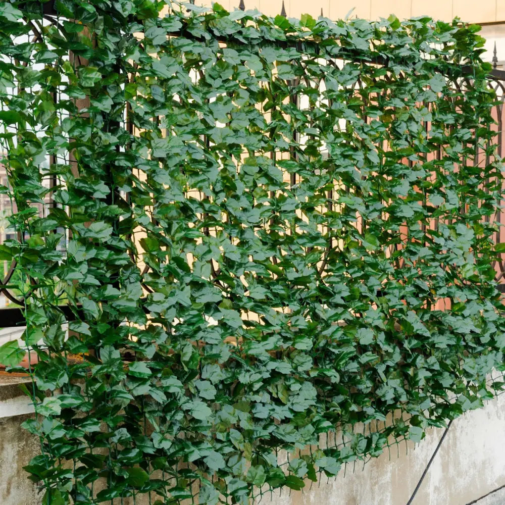 Faux Ivy Leaf Decorative Privacy Fence-59 x 95 Inch - Green - Outdoor Privacy Screens