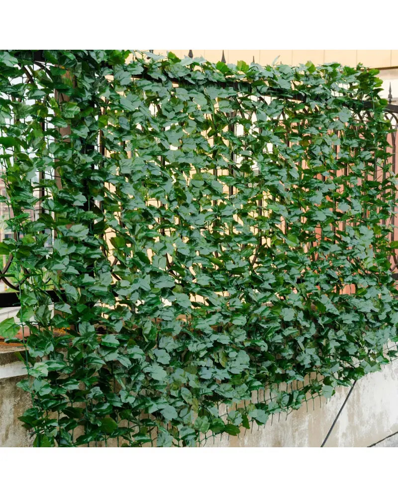 Faux Ivy Leaf Decorative Privacy Fence-59 x 95 Inch - Green - Outdoor Privacy Screens