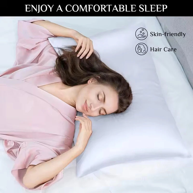 2pcs Satin Silk Pillowcase Set – Soft Luxury Pillow Covers