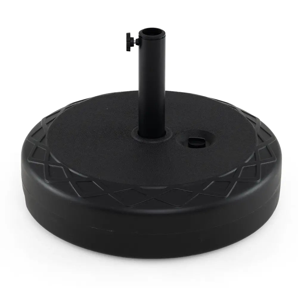 Fillable Umbrella Base 90 LBS Heavy Duty Sand Filled Round Market Umbrella Stand-Black - Black - Outdoor Umbrella Bases