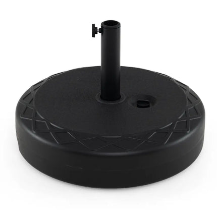 Fillable Umbrella Base 90 LBS Heavy Duty Sand Filled Round Market Umbrella Stand-Black - Black - Outdoor Umbrella Bases