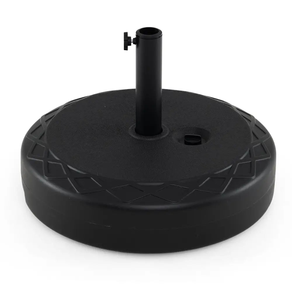 Fillable Umbrella Base 90 LBS Heavy Duty Sand Filled Round Market Umbrella Stand-Black - Black - Outdoor Umbrella Bases