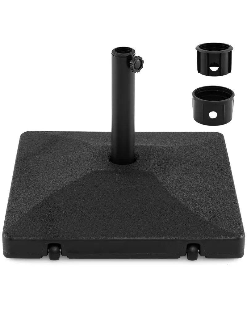 Fillable Umbrella Base 90 LBS Heavy Duty with 2 Wheels-Black - Black - Outdoor Umbrella Bases