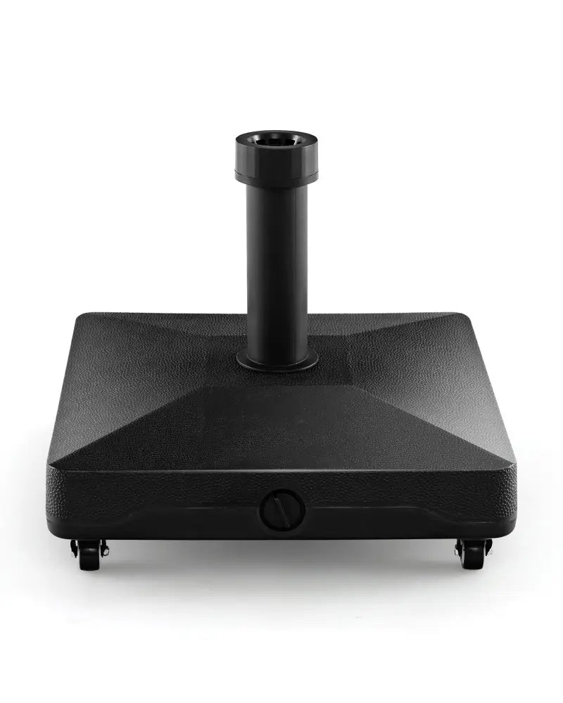 Fillable Umbrella Base Stand with Lockable Universal Wheels - Black - Outdoor Umbrella Bases