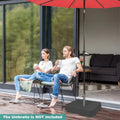 Fillable Umbrella Base with 2 Sandbags and Dust-proof Cover - Black - Outdoor Umbrella Bases
