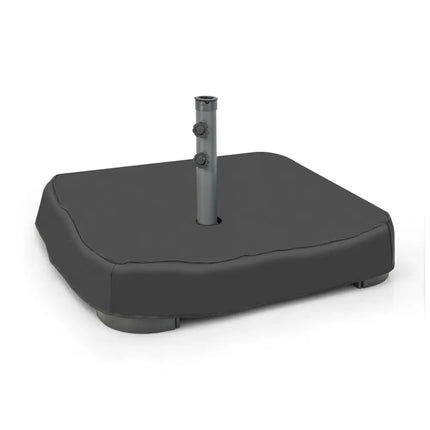 Fillable Umbrella Base with 2 Sandbags and Dust-proof Cover - Black - Outdoor Umbrella Bases