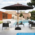 Fillable Umbrella Base with Shell Texture and 3 Coupler Sizes-Black - Black - Outdoor Umbrella Bases