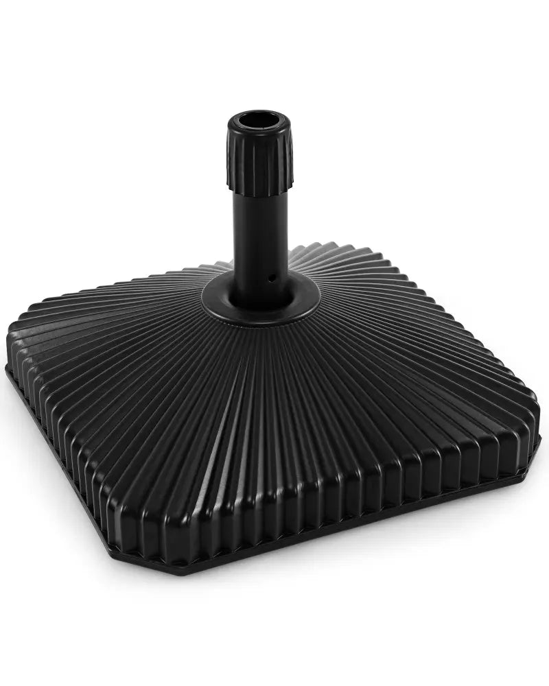 Fillable Umbrella Base with Shell Texture and 3 Coupler Sizes-Black - Black - Outdoor Umbrella Bases