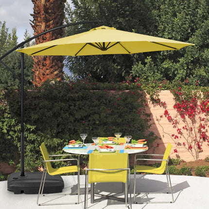 Fillable Universal Offset Umbrella Base with Cross Base and Wheels-Black - Black - Outdoor Umbrella Bases