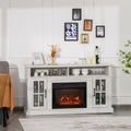 Fireplace TV Stand with 1400W Electric Fireplace-Gray - Gray - Entertainment Centers & TV Stands