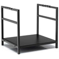 Firewood Log Rack with Unique Handle and Raised Feet-Black - Black - Log Storage
