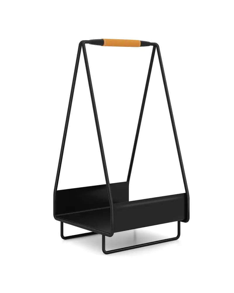 Firewood Storage Rack Heavy-duty Metal Log Holder with Handle and Square Rack - Log Storage