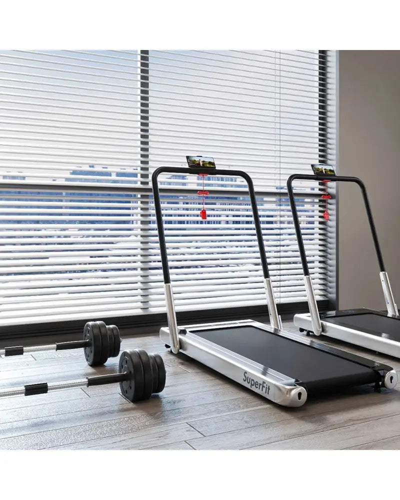 Fitness Room Set: Dumbbell Weight Set + 3-in-1 3HP Folding Treadmill - Exercise Machines
