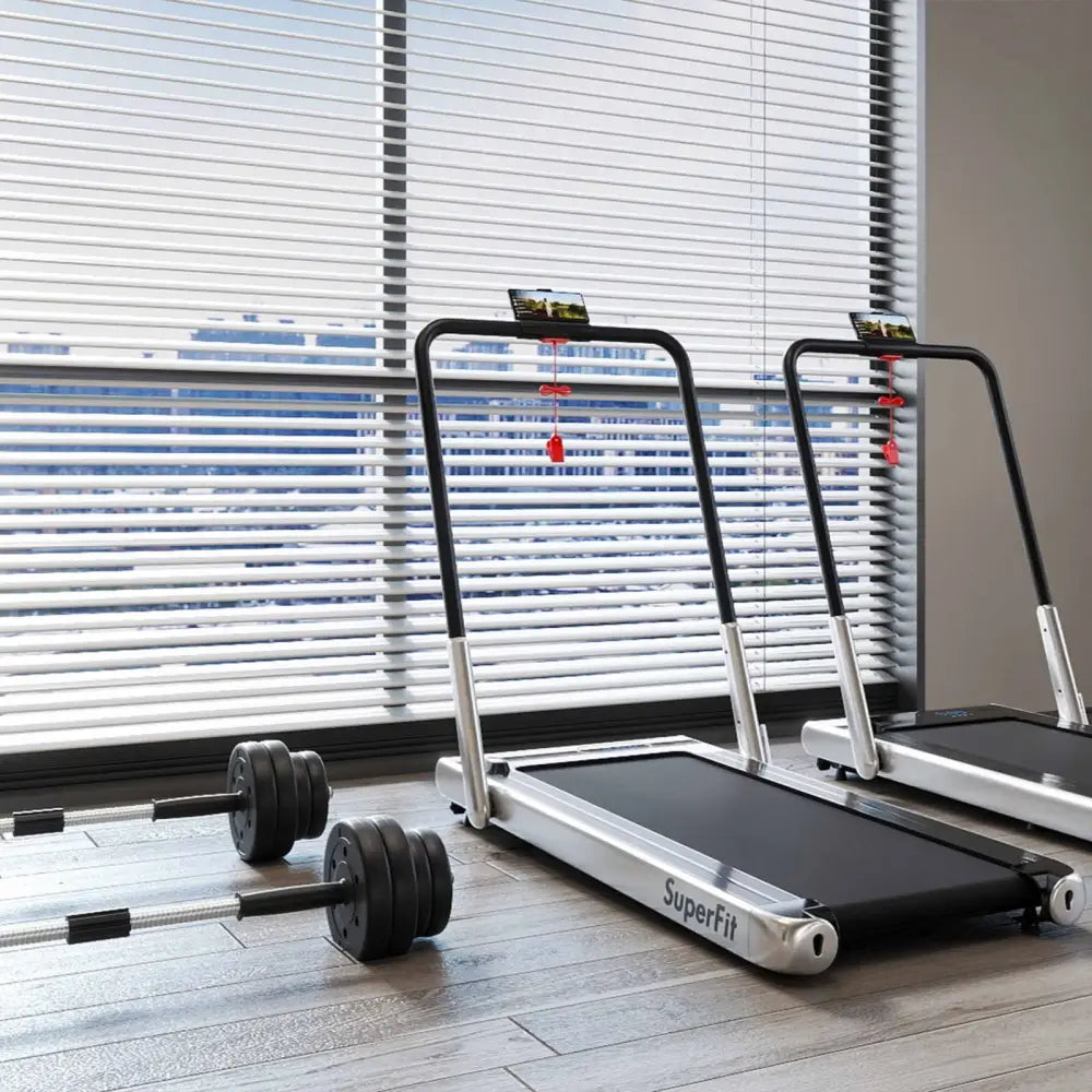 Fitness Room Set: Dumbbell Weight Set + 3-in-1 3HP Folding Treadmill - Exercise Machines