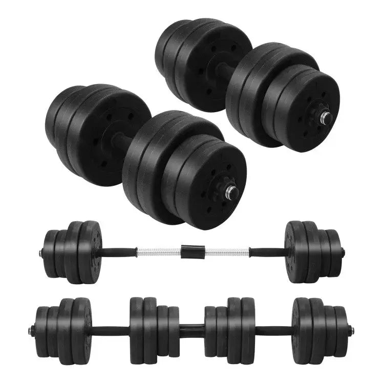 Fitness Room Set: Dumbbell Weight Set + 3-in-1 3HP Folding Treadmill - Exercise Machines