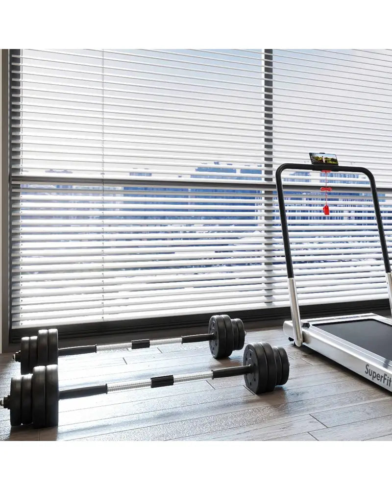 Fitness Room Set: Dumbbell Weight Set + 3-in-1 3HP Folding Treadmill - Exercise Machines
